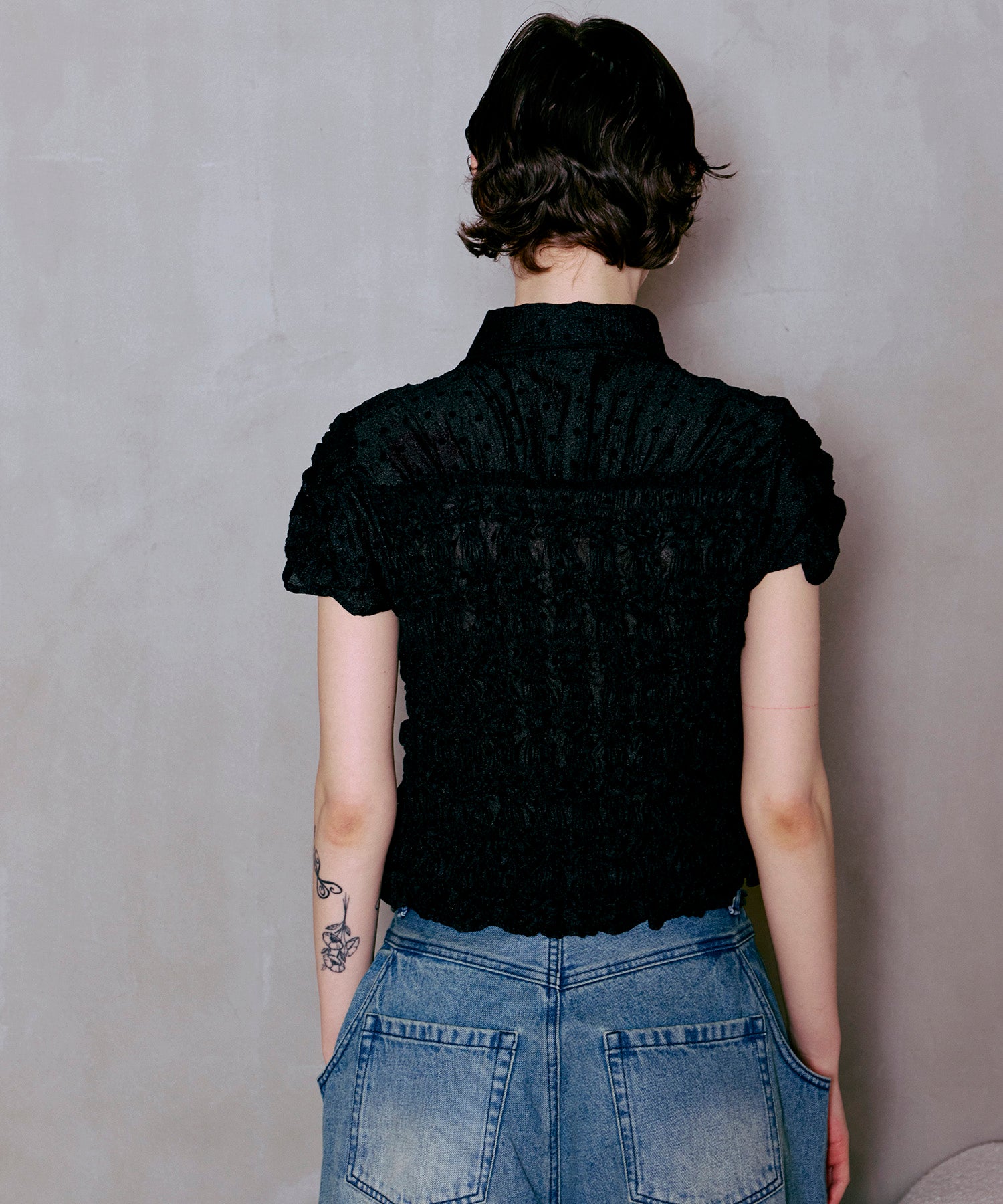 【PRE-ORDER】Shirring French Sleeve Shirt