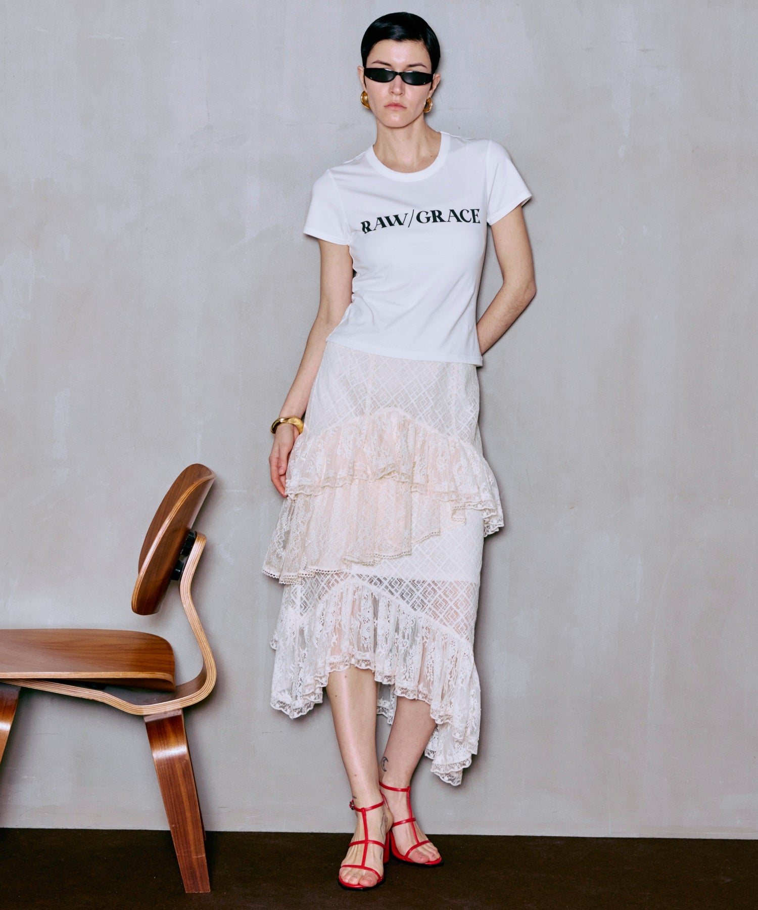 Lace Tiered Skirt