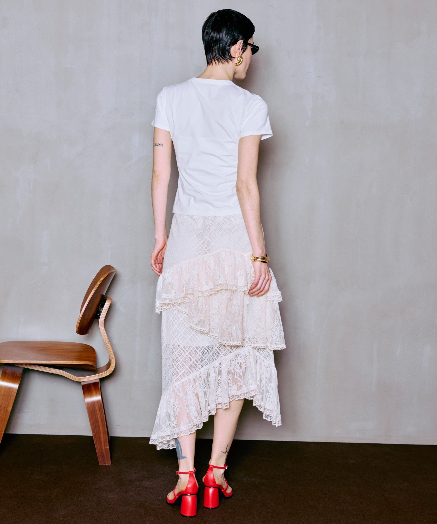 Lace Tiered Skirt