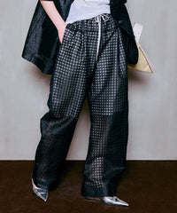 Sheer Check Easy Pants