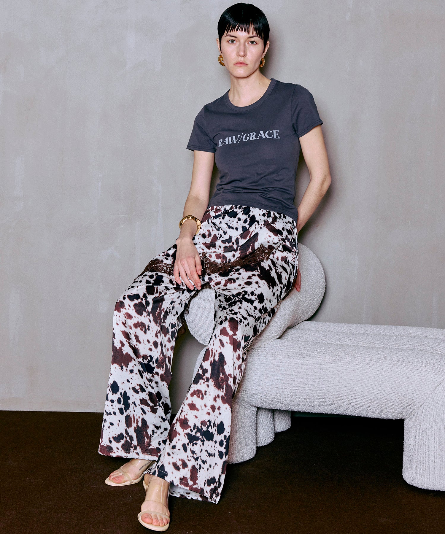 PRE-ORDER】Wrap Satin Lace Pants