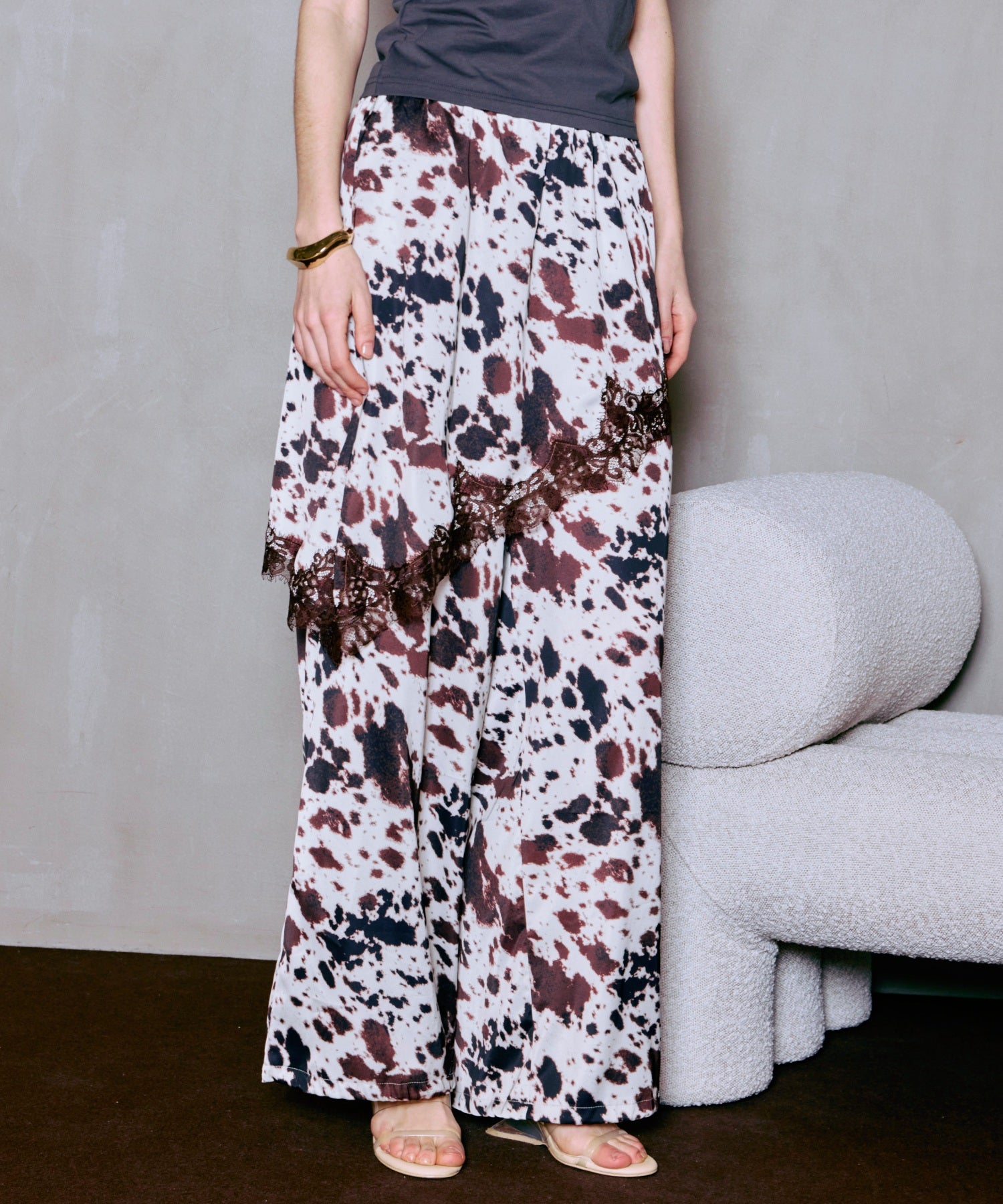 【PRE-ORDER】Wrap Satin Lace Pants