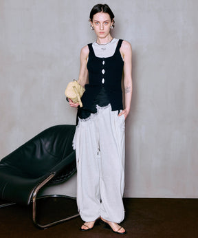 Front Zip Sweat Pants
