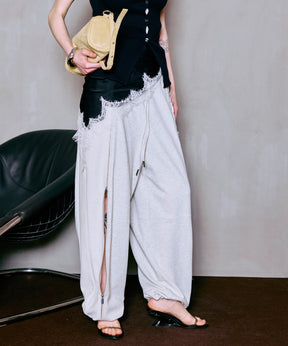Front Zip Sweat Pants