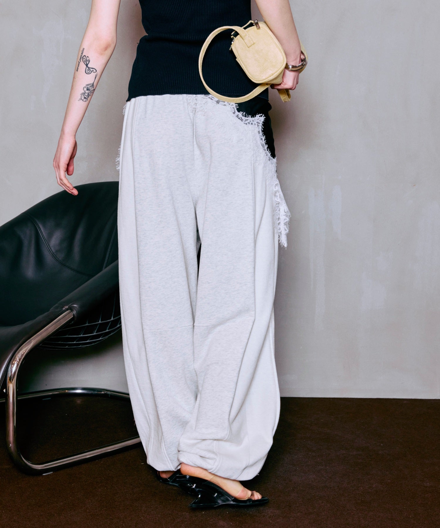 Front Zip Sweat Pants