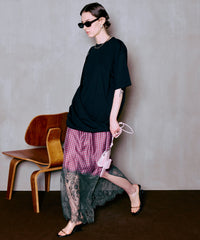 【SALE】Check Lace Tight Skirt
