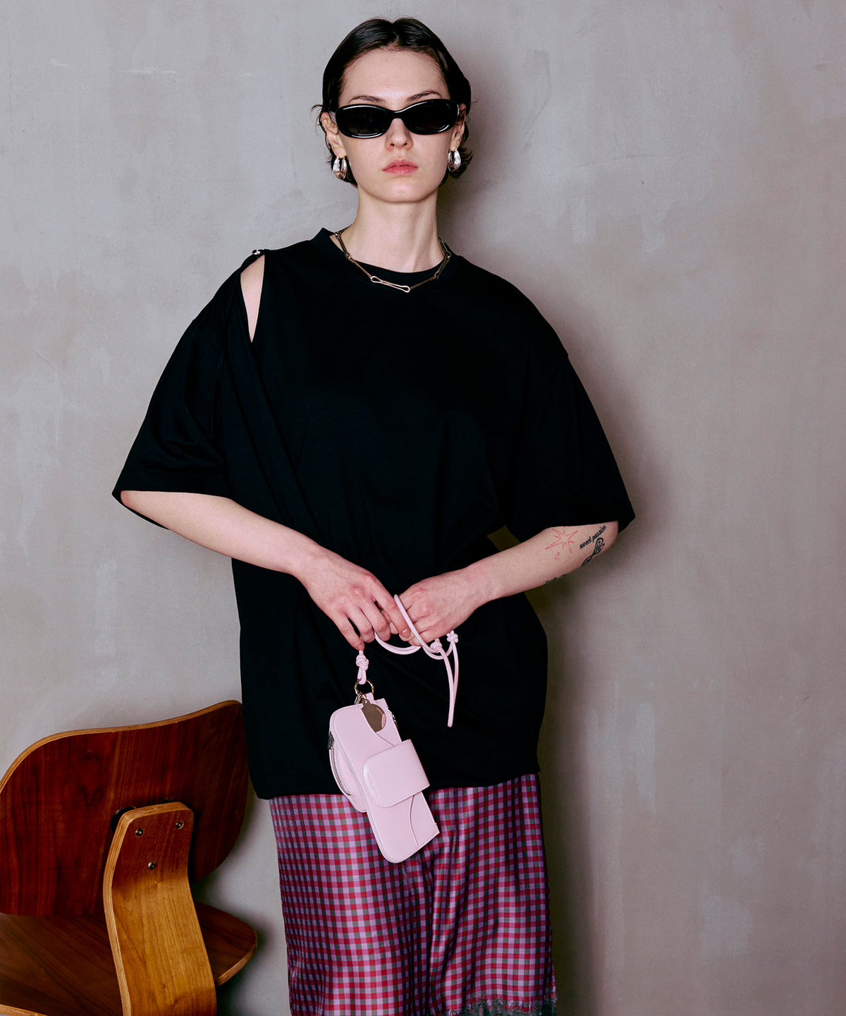 Asymmetrical Drape T-Shirt