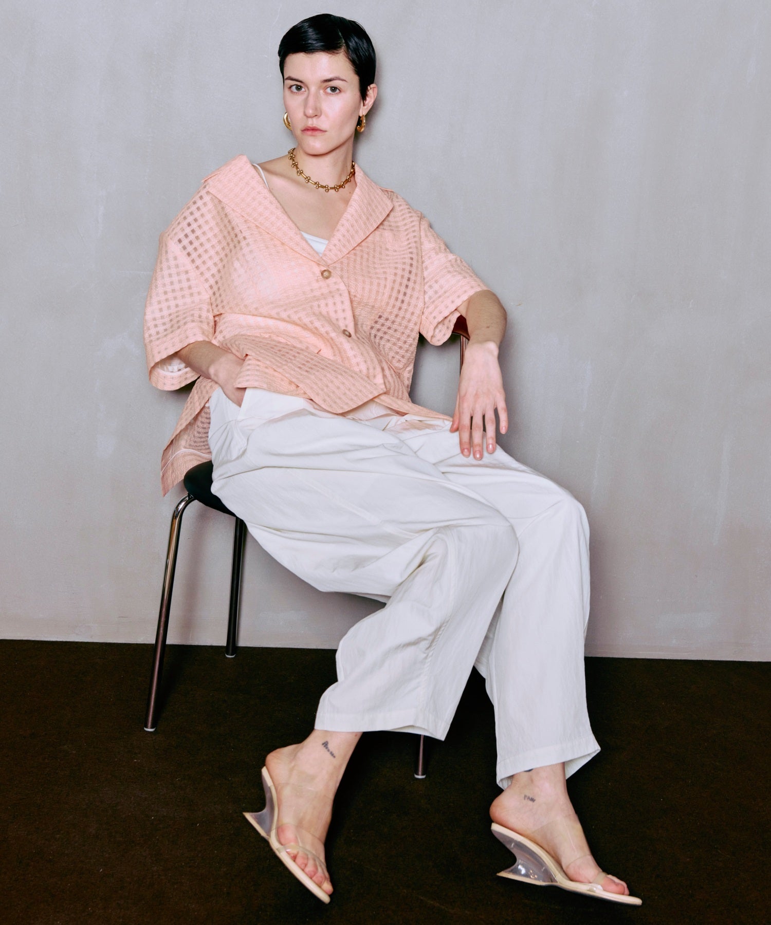 Tuck Cocoon Color Pants