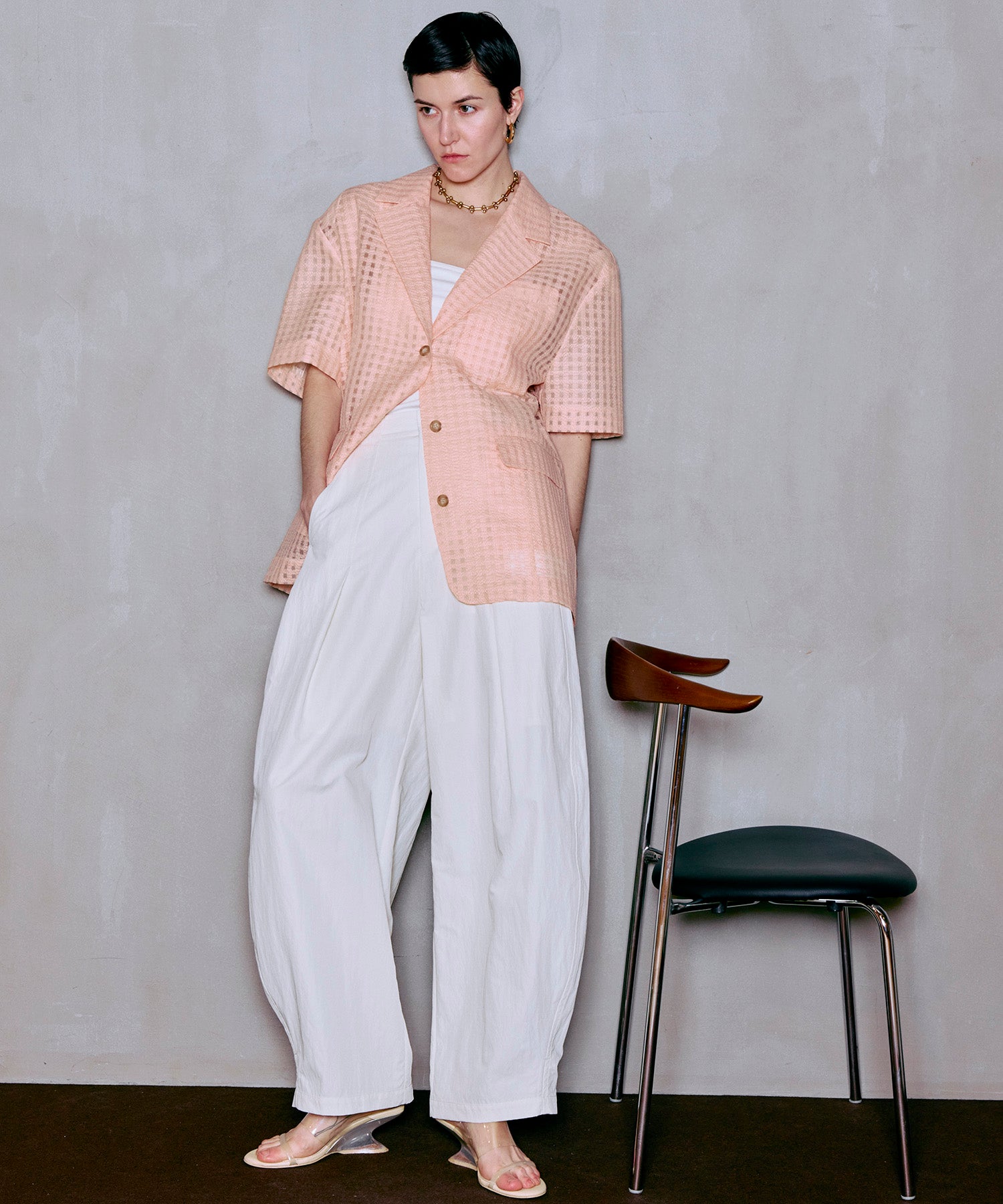 Tuck Cocoon Color Pants