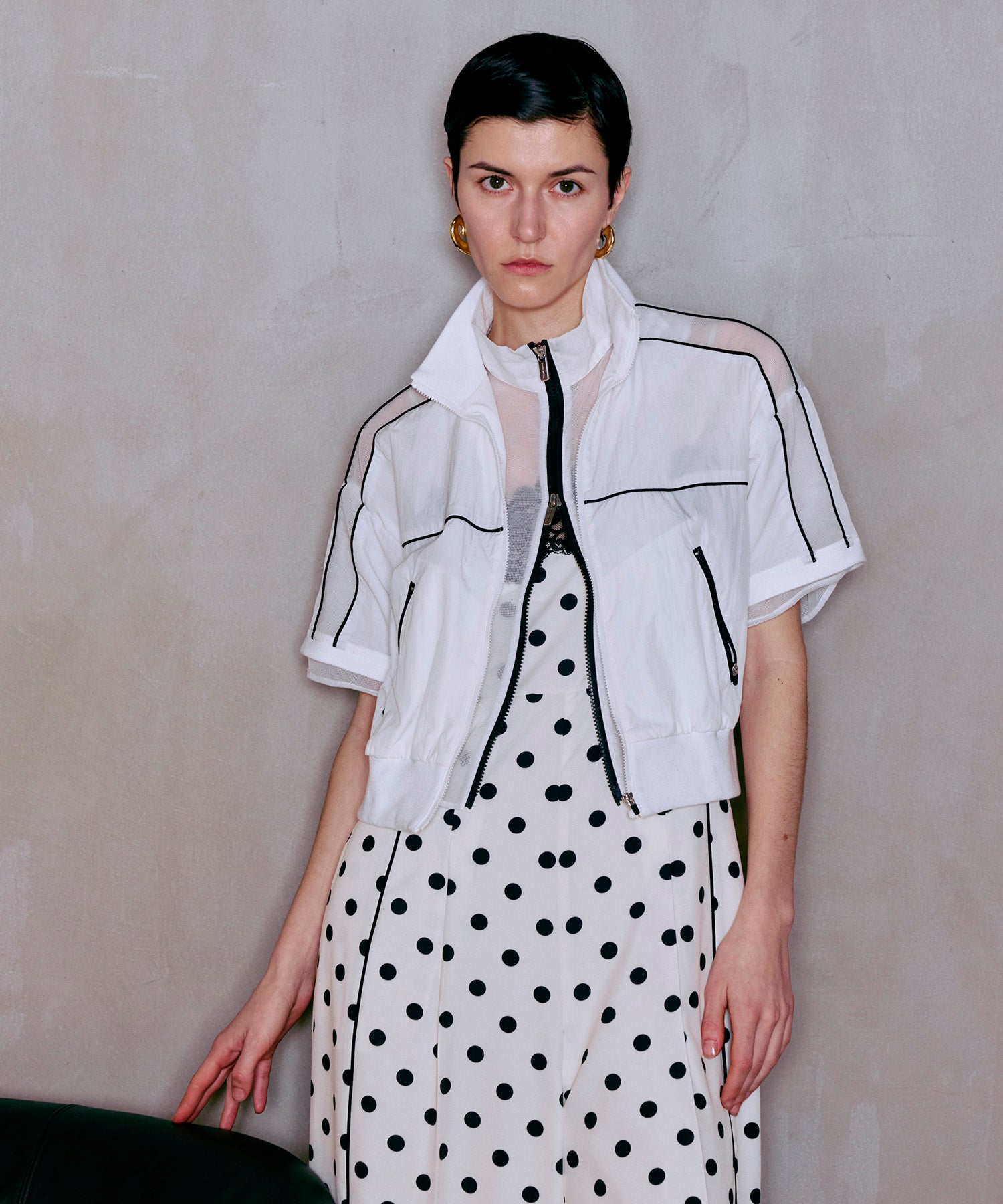 Double Zip Track Blouson