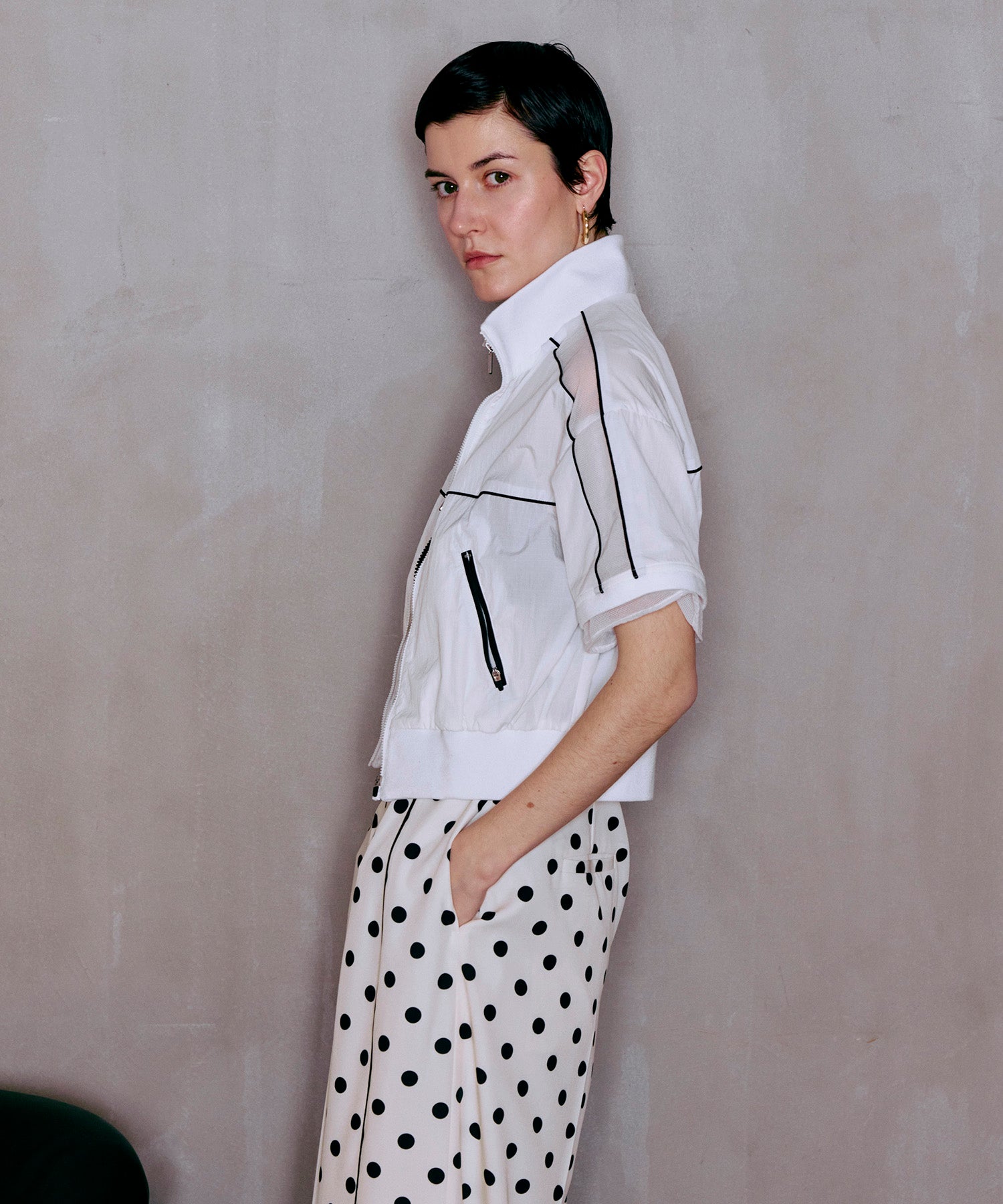 Double Zip Track Blouson