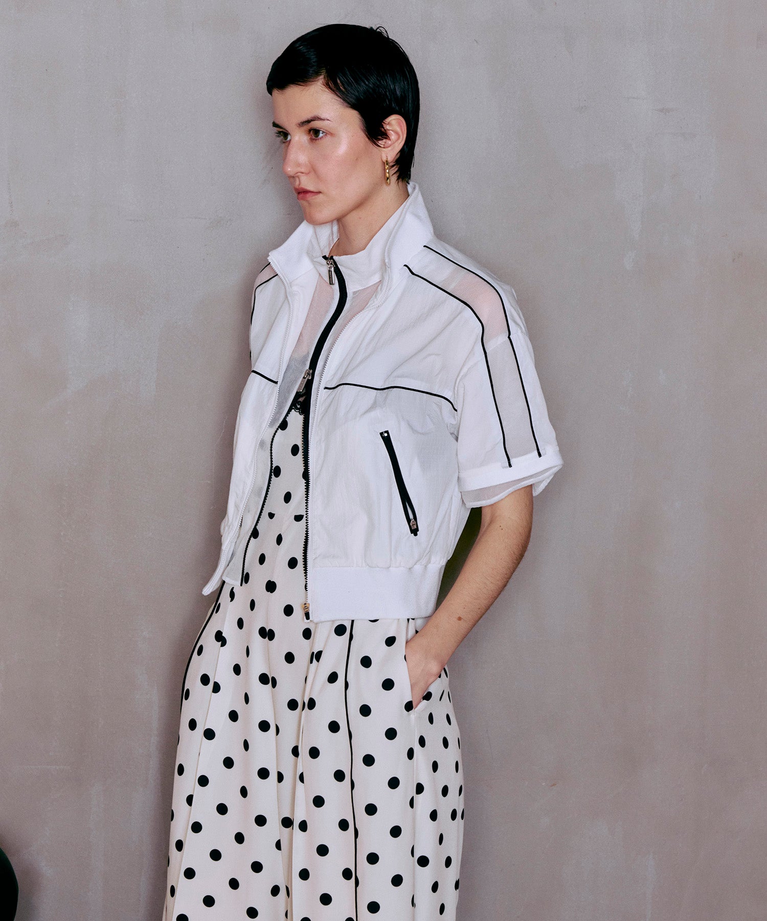 Double Zip Track Blouson