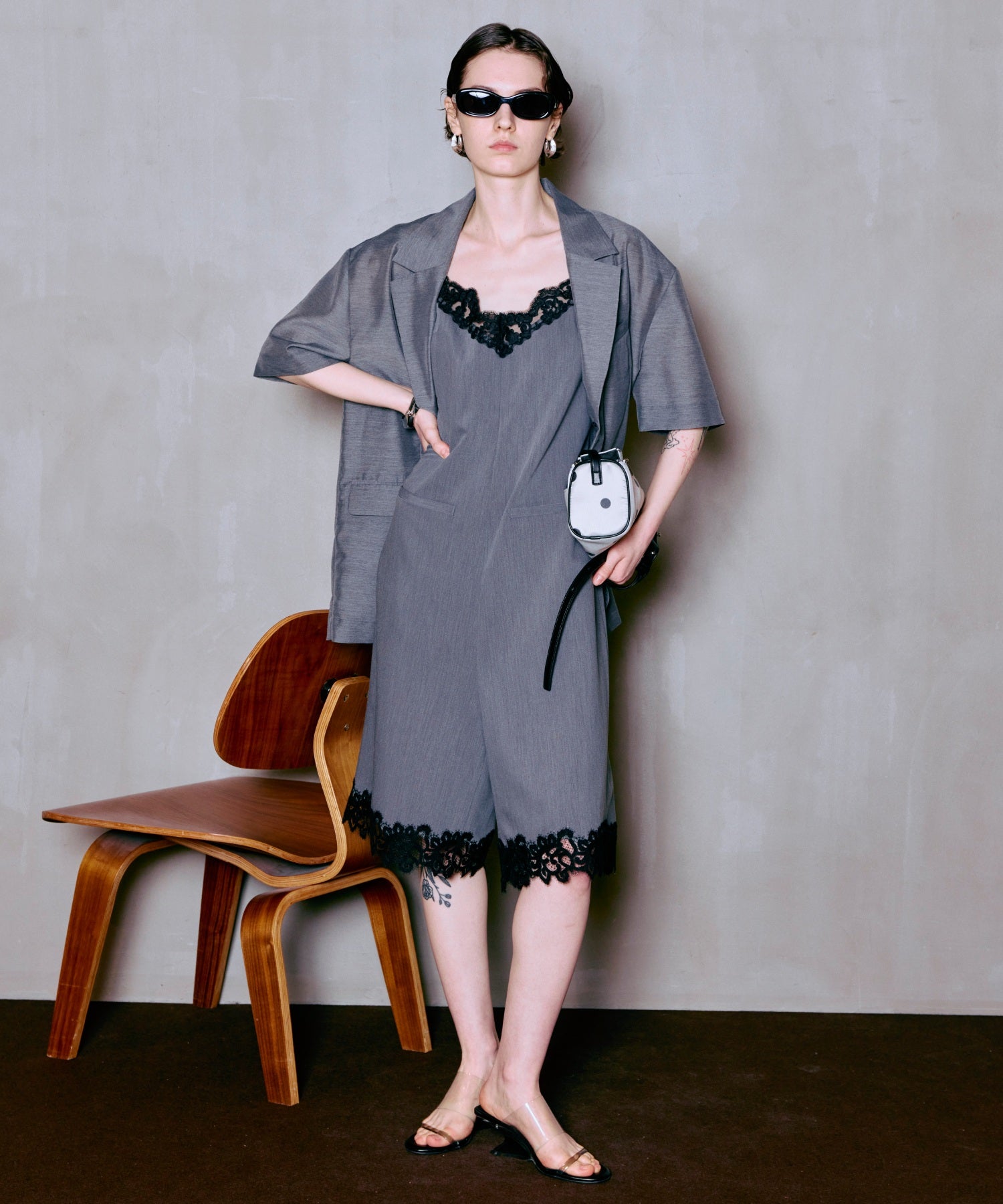 【2026Summer PRE-ORDER】Lace Trim Short Jumpsuit