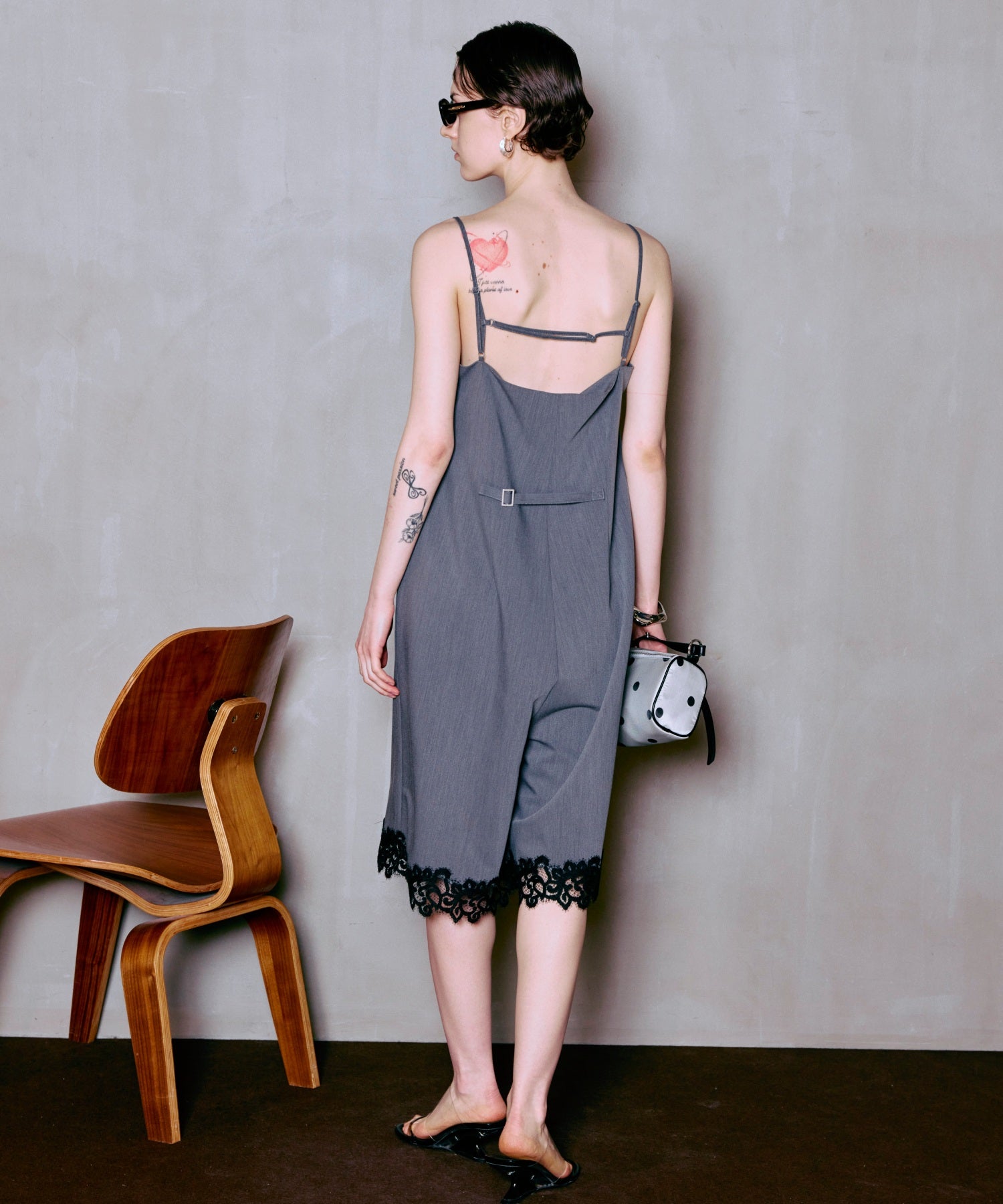 【2026Summer PRE-ORDER】Lace Trim Short Jumpsuit