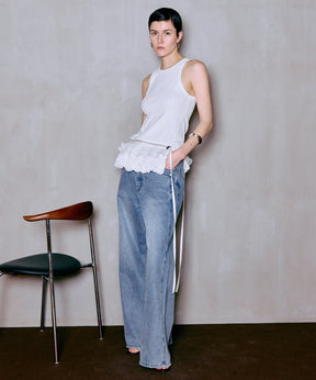 【PRE-ORDER】2WAY Balloon Peplum Tank Top