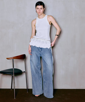 【PRE-ORDER】2WAY Balloon Peplum Tank Top