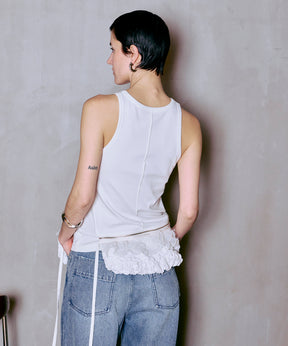 【PRE-ORDER】2WAY Balloon Peplum Tank Top