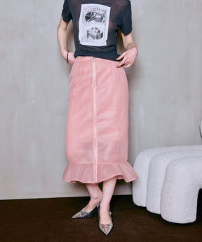 [2026Summer PRE-ORDER] Sheer Bonded Ruffle Skirt