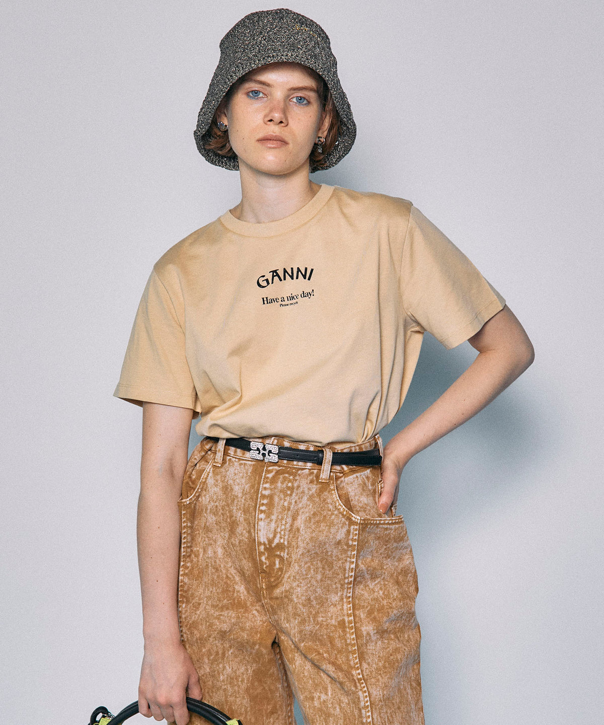 【GANNI】Basic Jersey Ganni Relaxed T-shirt