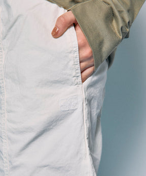 【GANNI】Washed Cotton Canvas Elasticated Curve Pants