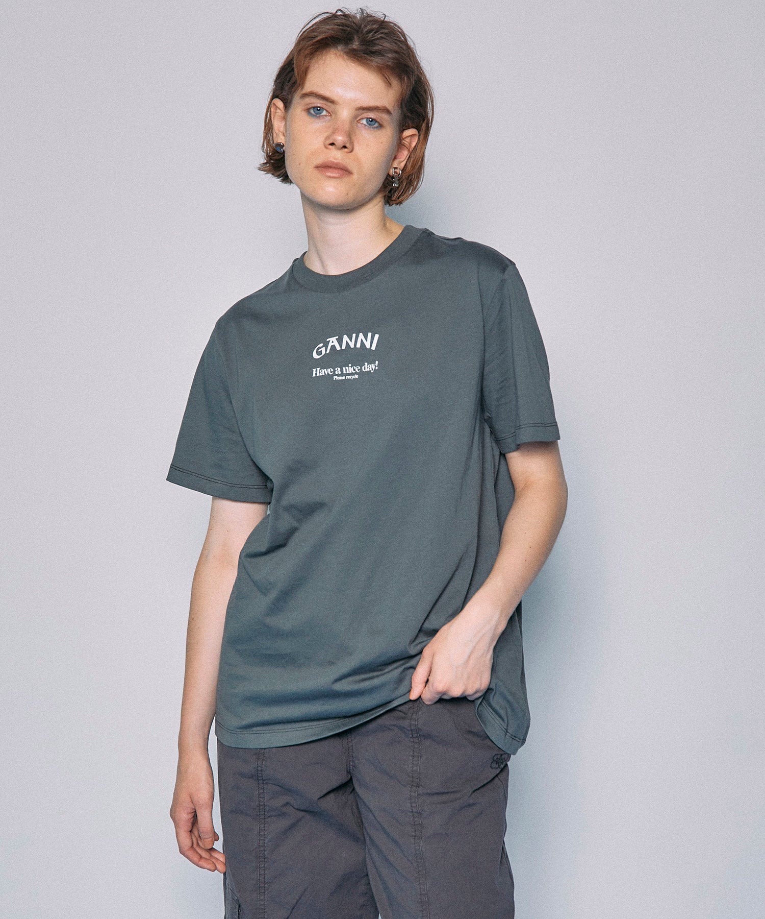 【GANNI】Basic Jersey Ganni Relaxed T-shirt
