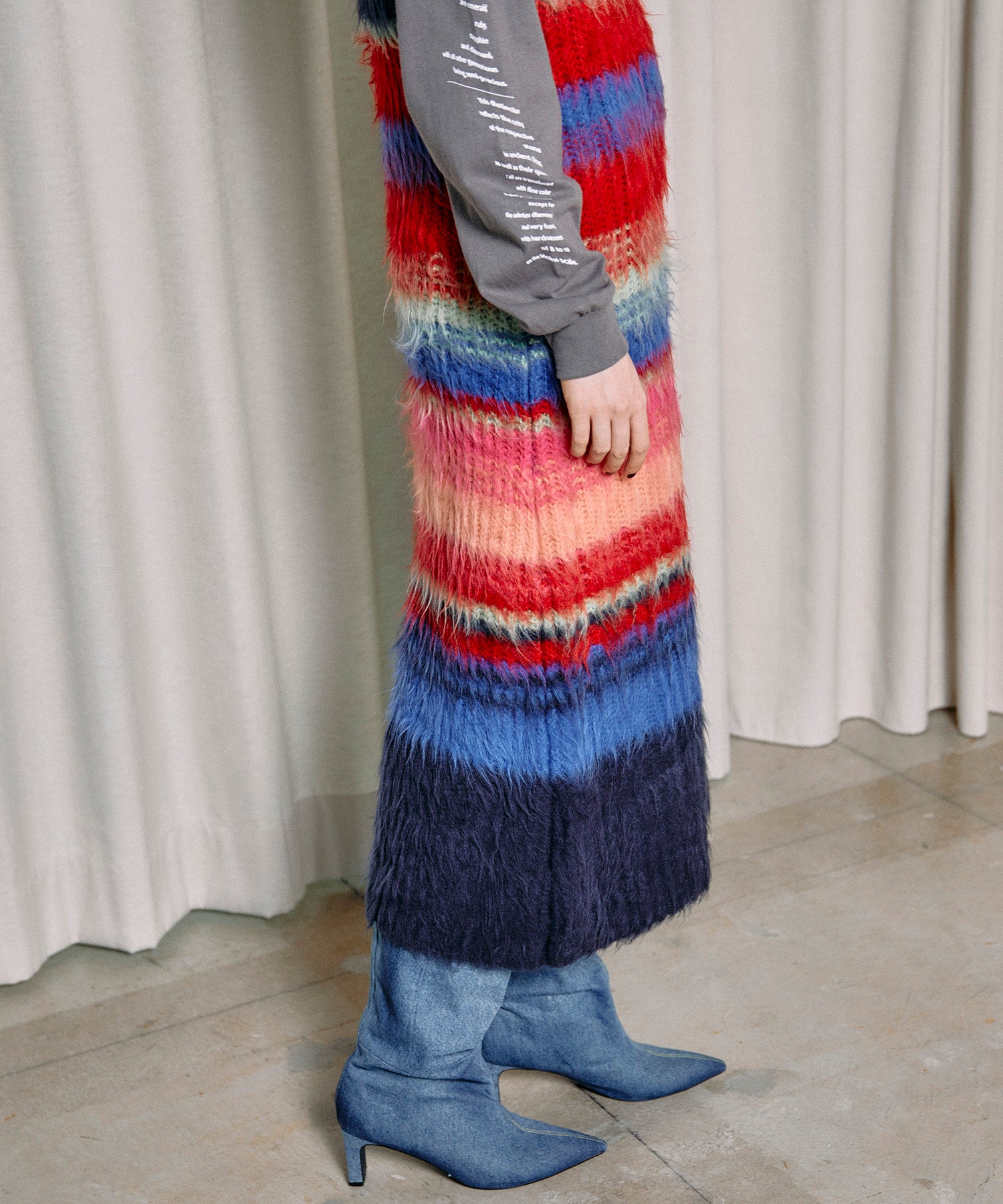 Multicolor Border Knit Dress