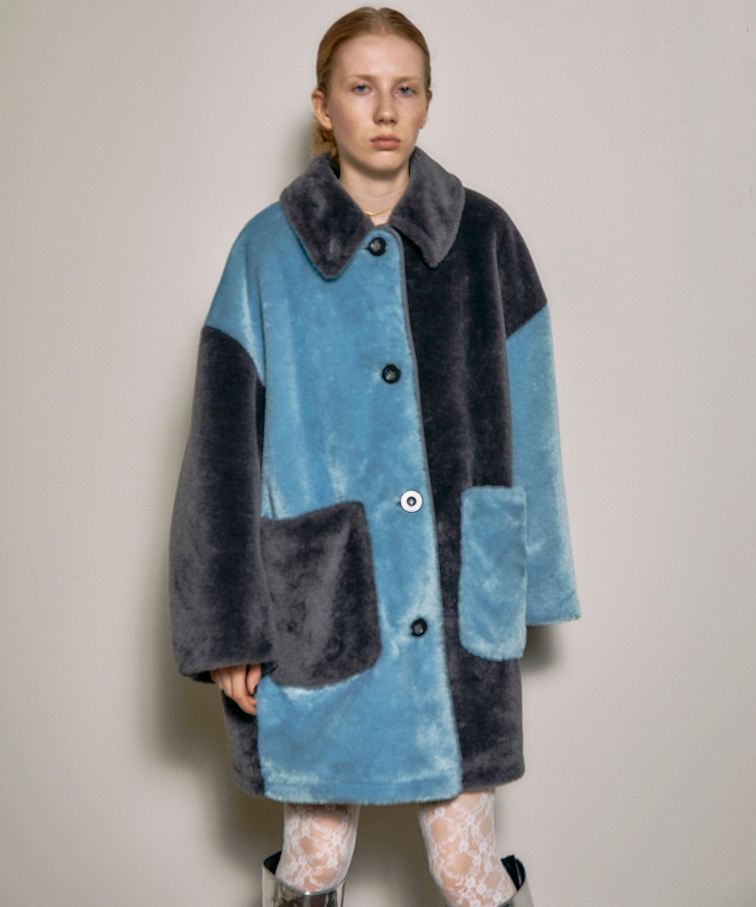 Colourful 2024 fur coat