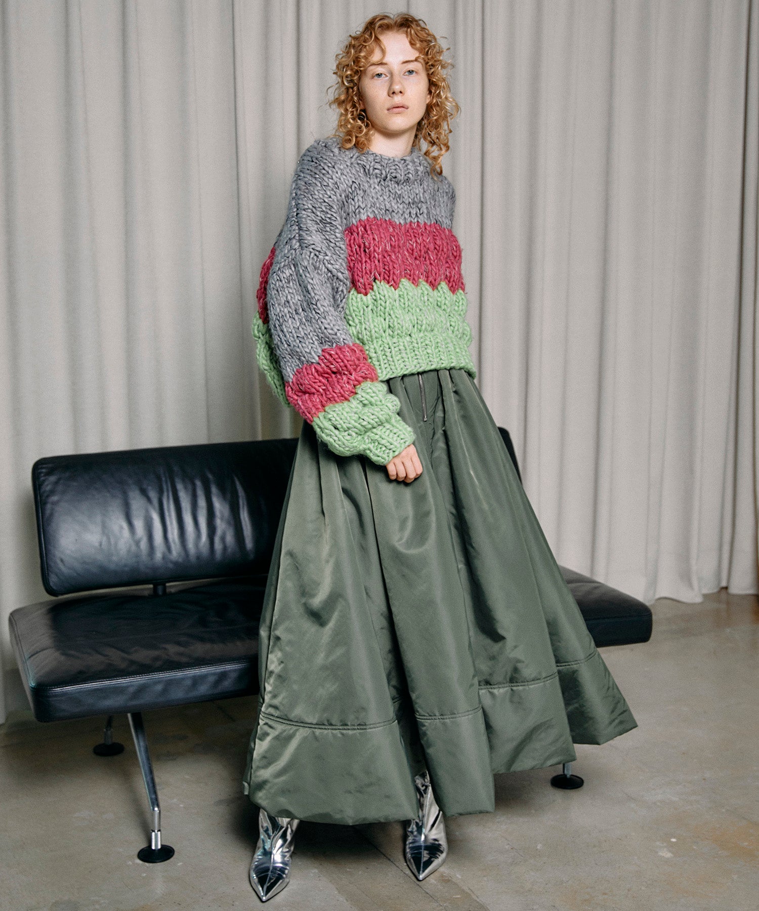 2way Puffer Flare Skirt