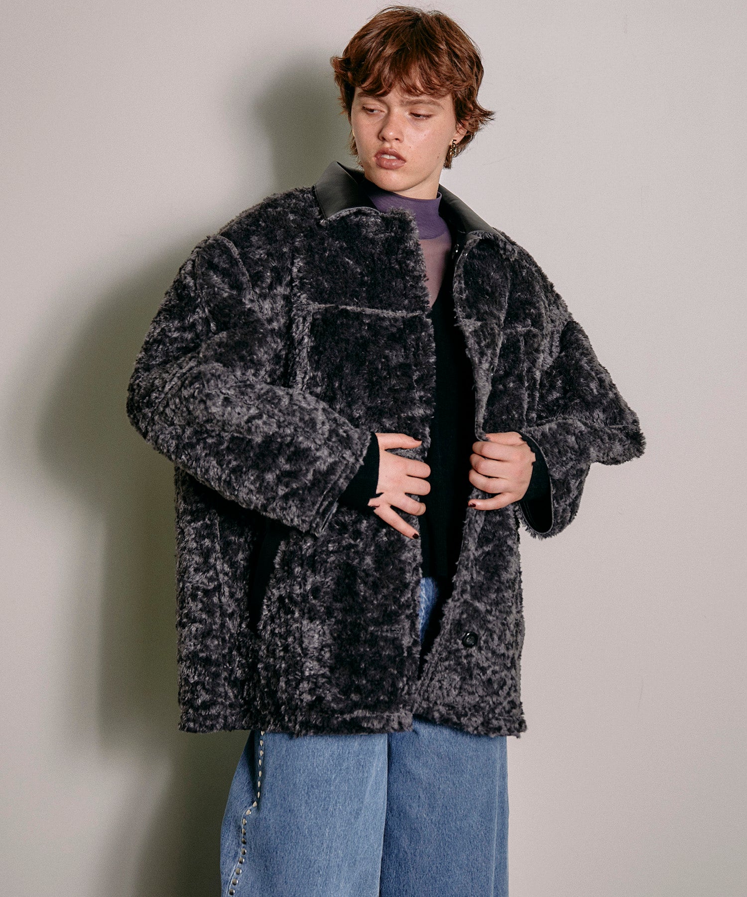 Mouton Reversible Fur Coat