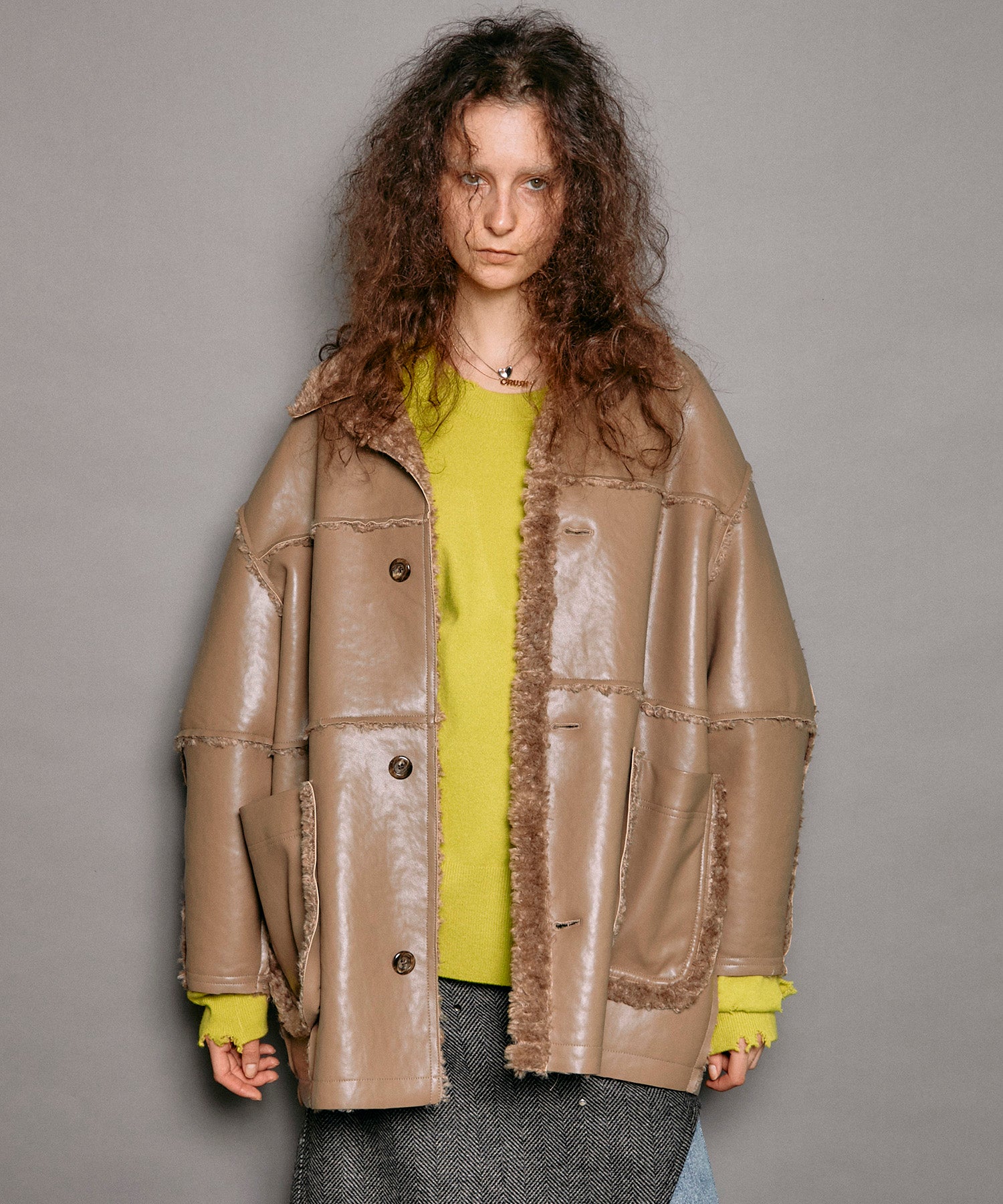 Reversible Vegan Mouton Coat