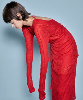 Maxi Length Lace One-piece Dress