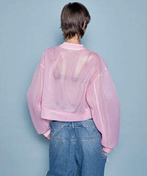 See-through Side Zip Pullover