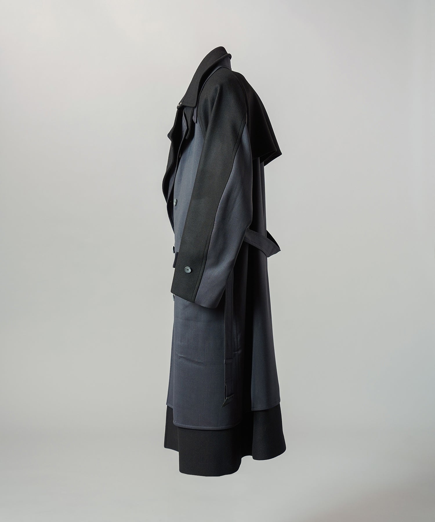[26AW PRE-ORDER] Sheep leather melton combination prime over half coat