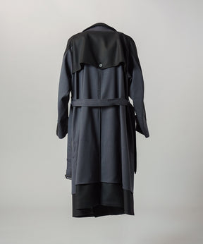 [26AW PRE-ORDER] Sheep leather melton combination prime over half coat