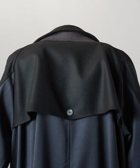 [26AW PRE-ORDER] Sheep leather melton combination prime over half coat
