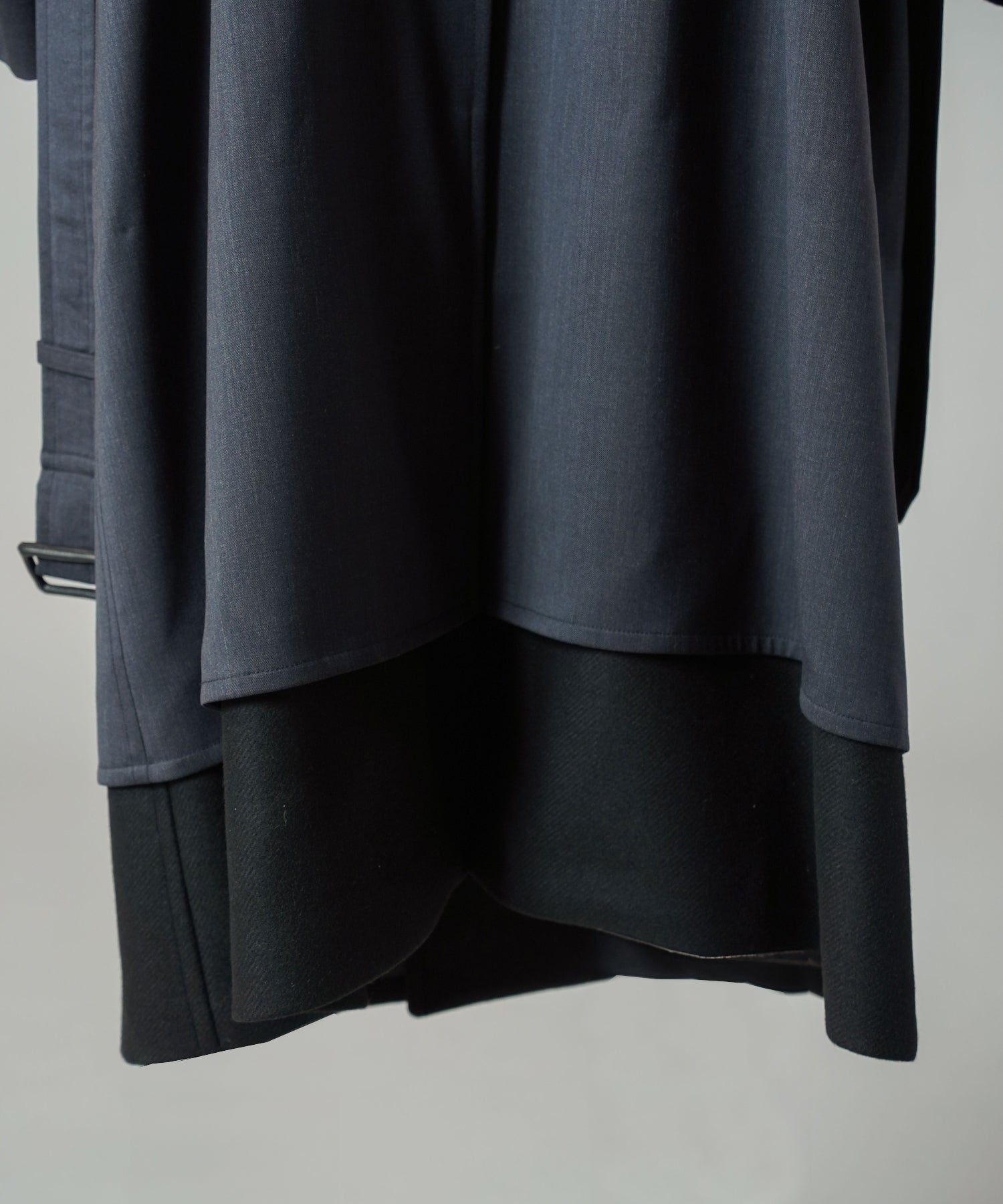 [26AW PRE-ORDER] Sheep leather melton combination prime over half coat