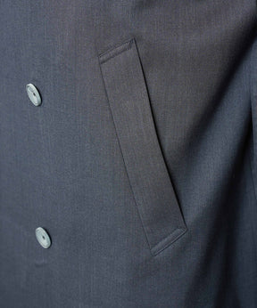 [26AW PRE-ORDER] Sheep leather melton combination prime over half coat