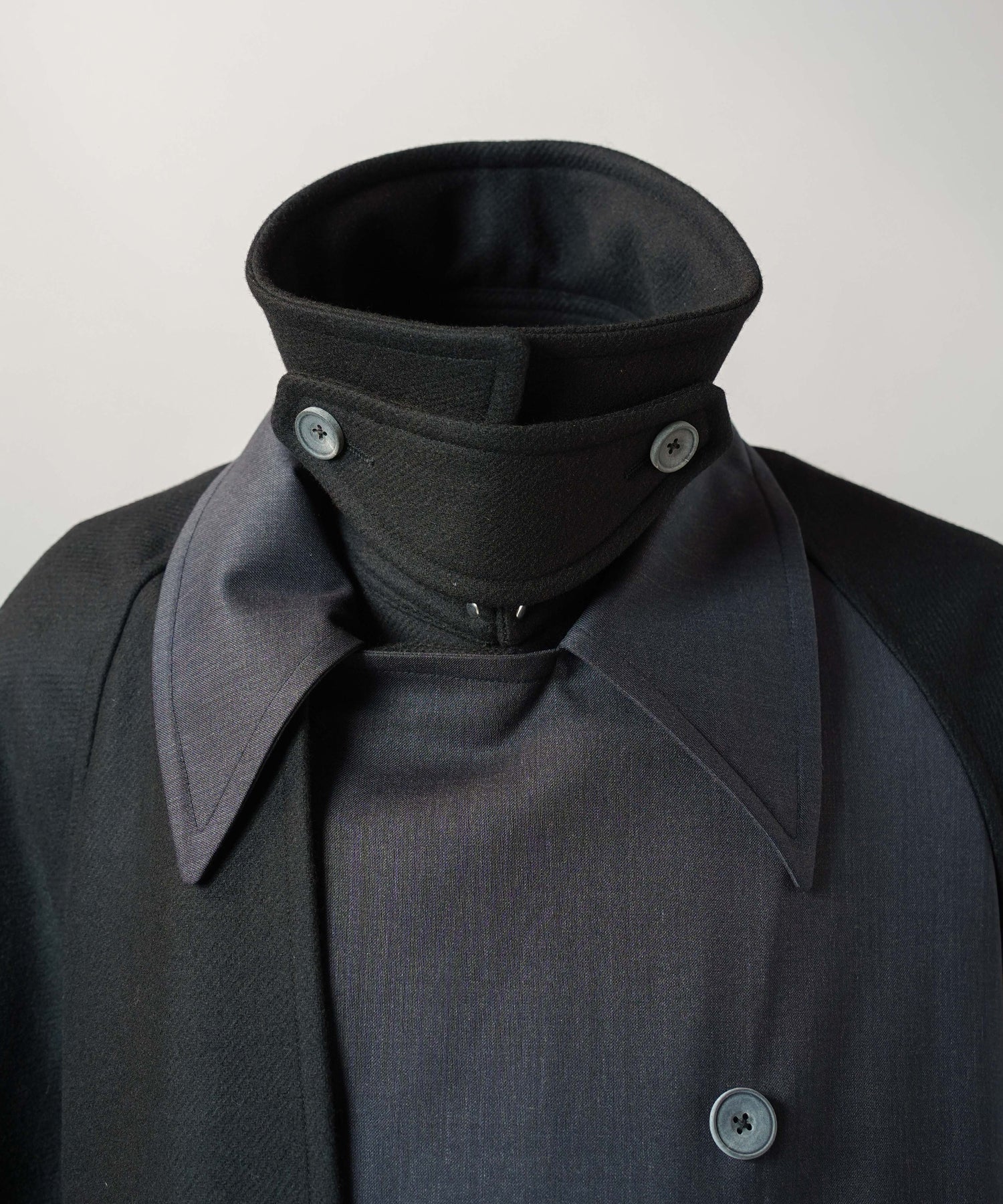 [26AW PRE-ORDER] Sheep leather melton combination prime over half coat