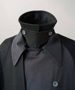 [26AW PRE-ORDER] Sheep leather melton combination prime over half coat