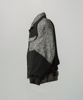 【26AW PRE-ORDER】ニットレイヤリングプライムオーバーツイードブルゾン