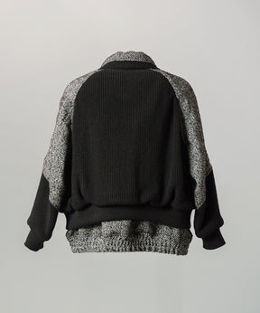 【26AW PRE-ORDER】ニットレイヤリングプライムオーバーツイードブルゾン