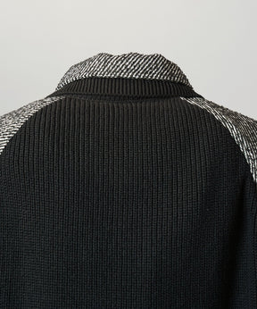 【26AW PRE-ORDER】ニットレイヤリングプライムオーバーツイードブルゾン