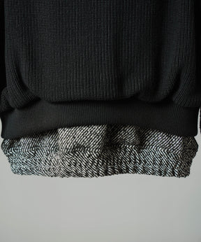 【26AW PRE-ORDER】ニットレイヤリングプライムオーバーツイードブルゾン