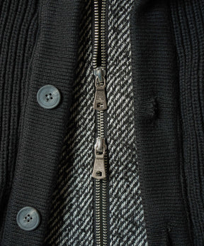 【26AW PRE-ORDER】ニットレイヤリングプライムオーバーツイードブルゾン