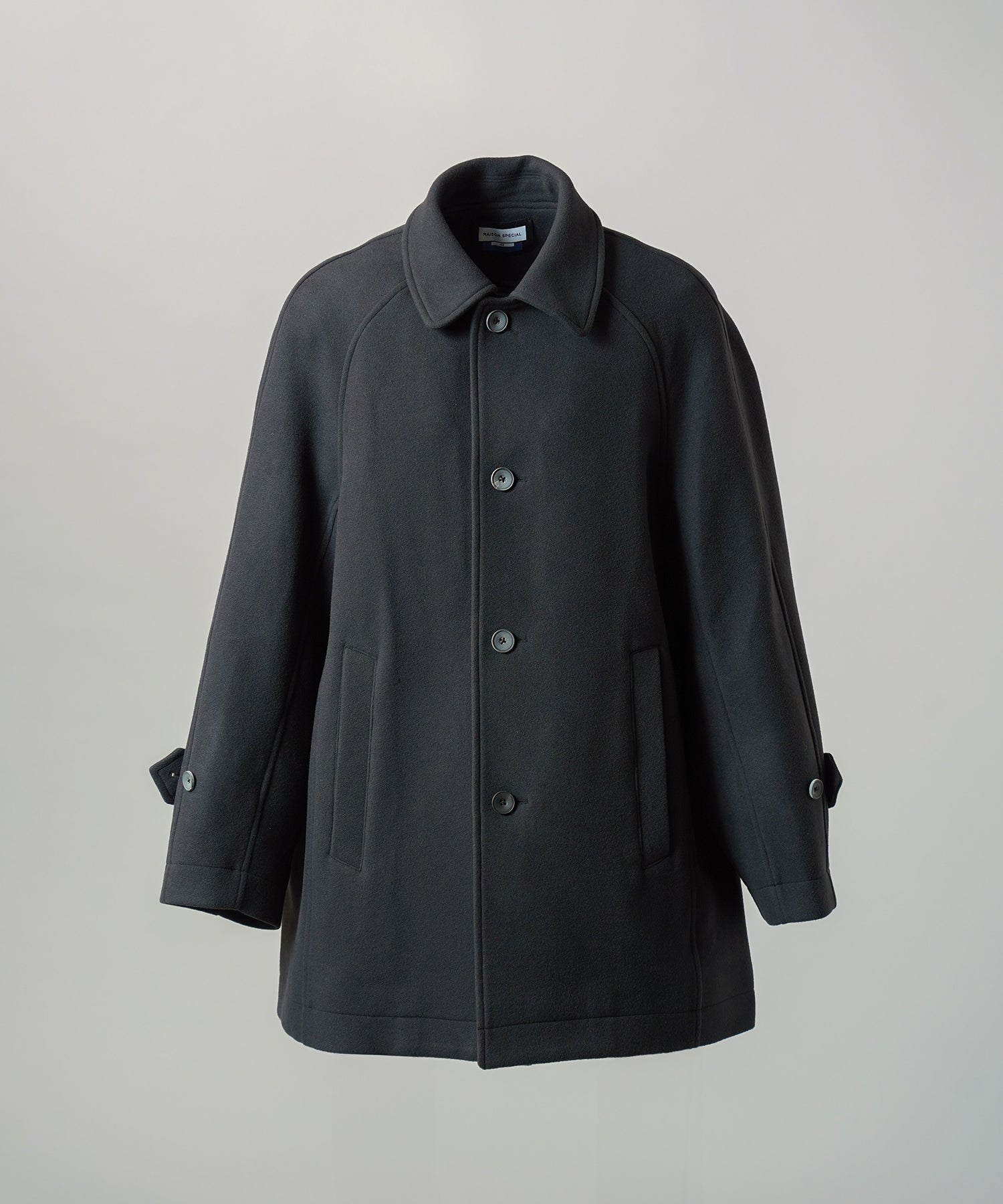 【26AW PRE-ORDER】【イタリアンデッドストックファブリック】プライムオーバーラグランスリーブハーフコート