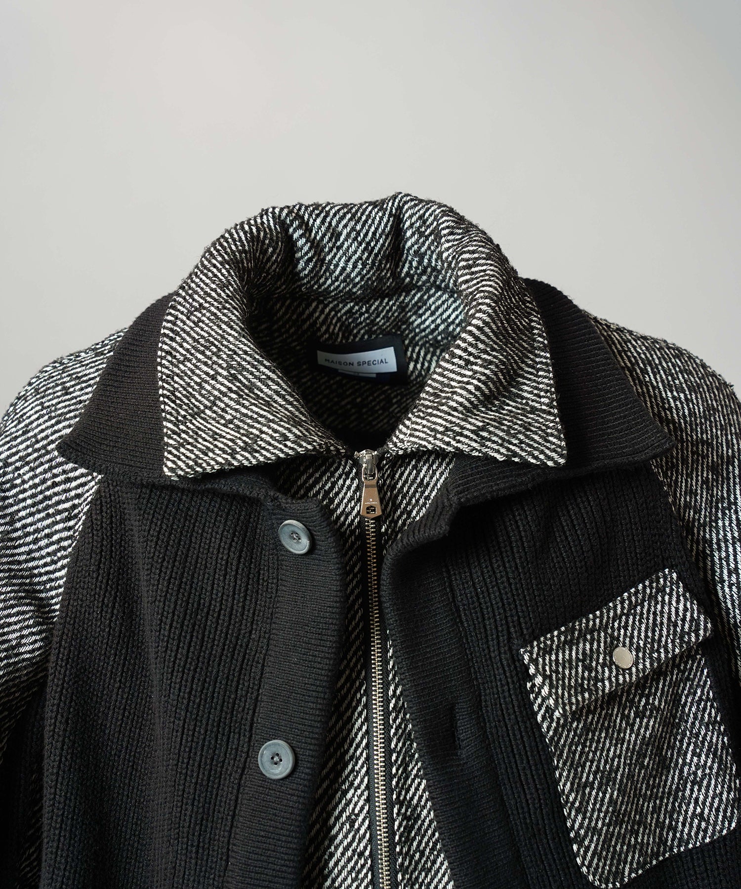 【26AW PRE-ORDER】ニットレイヤリングプライムオーバーツイードブルゾン