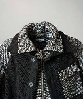 【26AW PRE-ORDER】ニットレイヤリングプライムオーバーツイードブルゾン