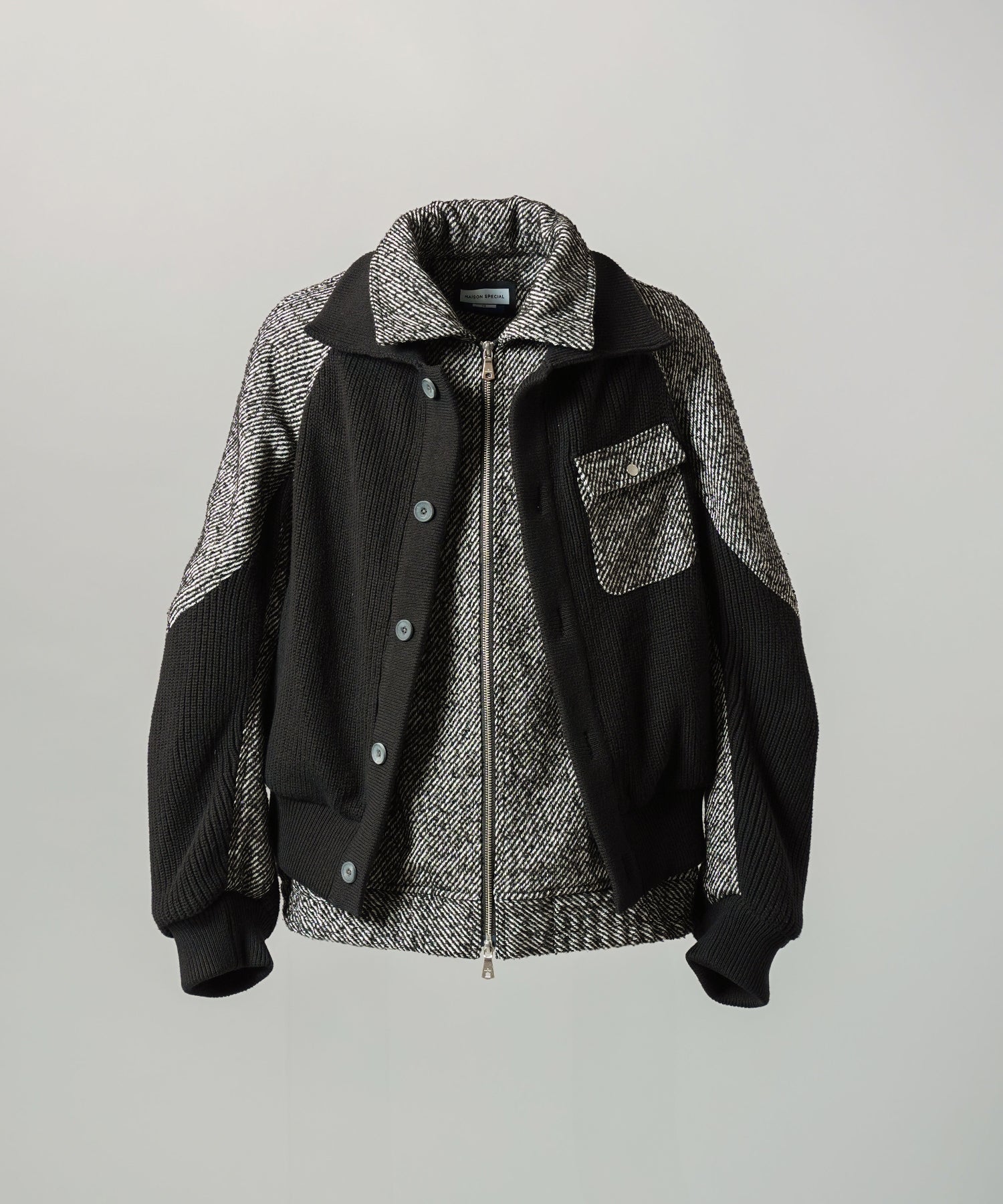 【26AW PRE-ORDER】ニットレイヤリングプライムオーバーツイードブルゾン