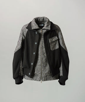 【26AW PRE-ORDER】ニットレイヤリングプライムオーバーツイードブルゾン
