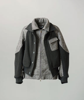 【26AW PRE-ORDER】ニットレイヤリングプライムオーバーツイードブルゾン